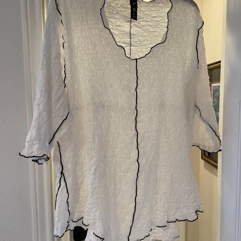 Noblu Pucker Bonita Top, White, XXL (22-24)